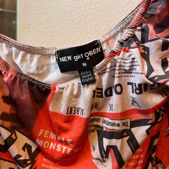 New Girl Order Graphic Magazine Female Monster Bodysuit Stretchy Size 16 XL - Picture 3 of 5